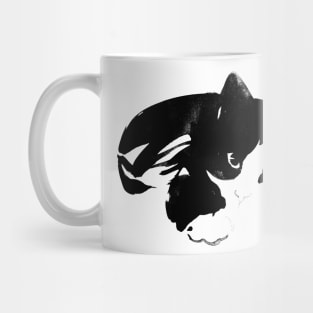 black and white cat Mug